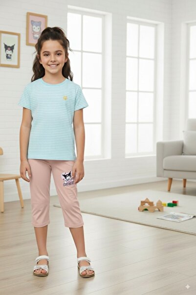 Shirine kids Girl's Kuromi Printed Knee-Length Leggings 5-8 Years