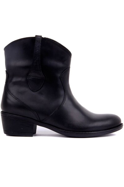 SailLakers - Black Leather Zippered Women's Boots 105-2598-Venus