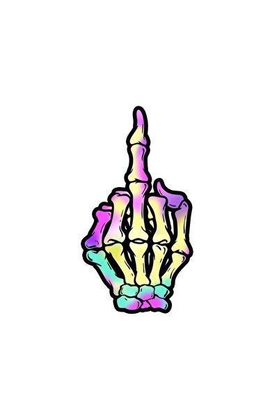 Çağlayan Reklam Orta Parmak Iskelet Araba, Motorsiklet, Kask, Laptop Sticker ...