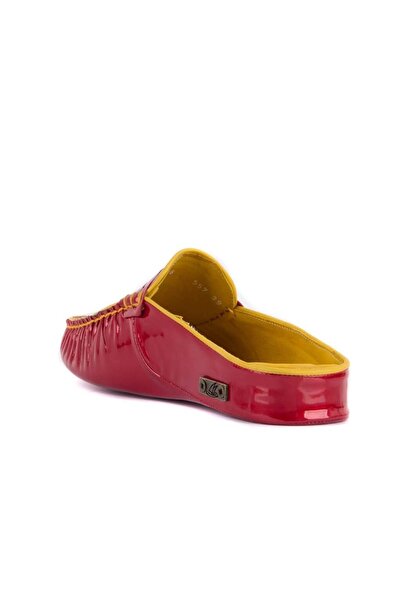 SailLakers - Genuine Leather Red Patent Leather Women's House Slippers 109-557-X