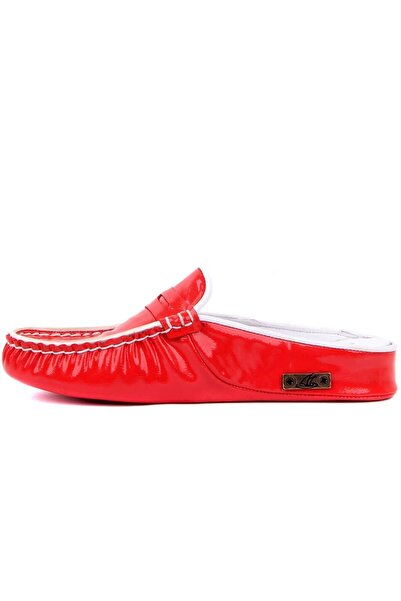 SailLakers - Γνήσιο δέρμα Κόκκινες Γυναικείες Παντόφλες 109-557-X