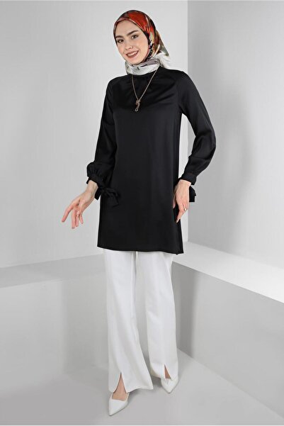 Alvina SATIN TUNIC WITH BINDING DETAIL ON CUFFS 43526