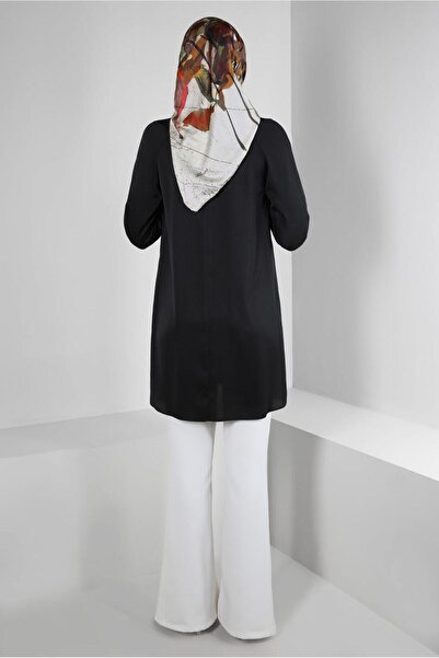 Alvina SATIN TUNIC WITH BINDING DETAIL ON CUFFS 43526