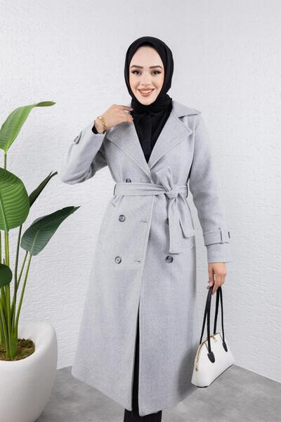 HARMAN BUTİK Women's Bellowed Bellow Coat