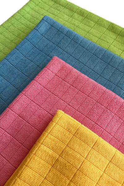 Suff (3 Pieces) Microfiber Kitchen Cleaning Cloth 40*40 cm Stain Resistant Odor Resistant - Mix Color