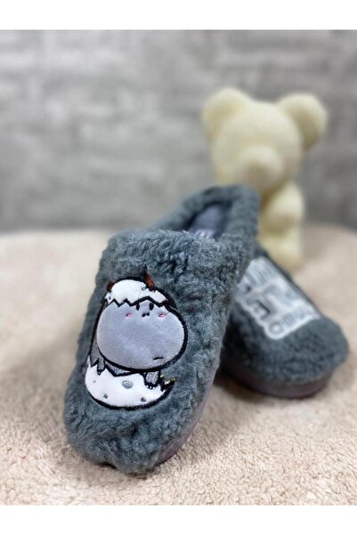 Intisimo Papuci pentru copii, desene animate, călduroși, gri - 32