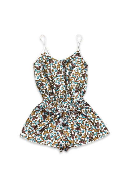 Intisimo Women's Pajamas, Satin, 2 Pieces, Butterfly, Multicolor