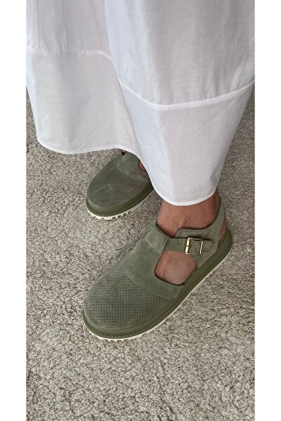 POTEEN Sandale Ptc Tokyo pentru femei din piele naturală, ușoare, cu cataramă anatomică