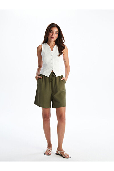 LC Waikiki V Yaka Nakışlı Kadın Klasik Yelek