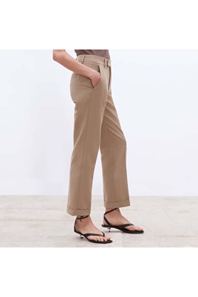 Intisimo Γυναικείο παντελόνι σε ίσια γραμμή, μεσαίας μέσης, μπεζ - Μέγεθος 44...