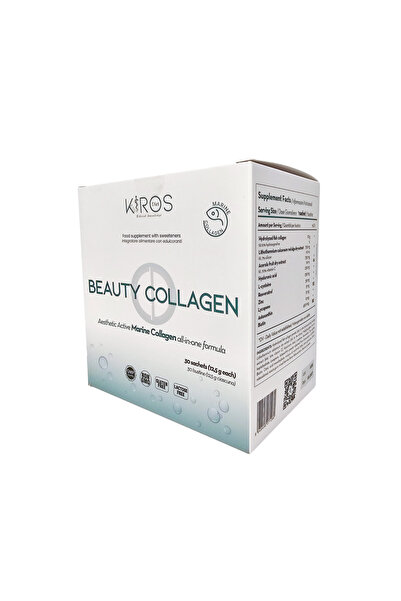 Kiros Diet BEAUTY COLLAGEN, Supliment anti-îmbătrânire premium cu Colagen Marin, Acid Hialuronic
