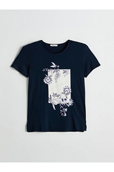 LC Waikiki Tricou de damă cu imprimeu cu guler rotund