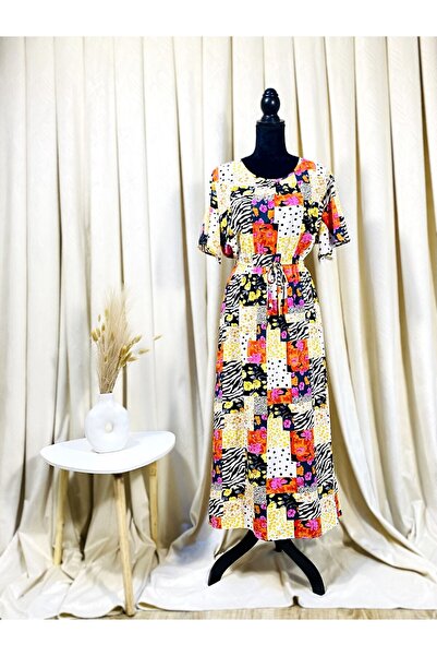 Intisimo Γυναικείο Φόρεμα Μάξι, 3XL, Στάμπα Patchwork - 3XL