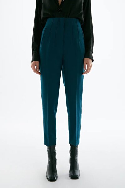 Intisimo Pantaloni de birou, talie înaltă, casual, Nautilius albaștri - L