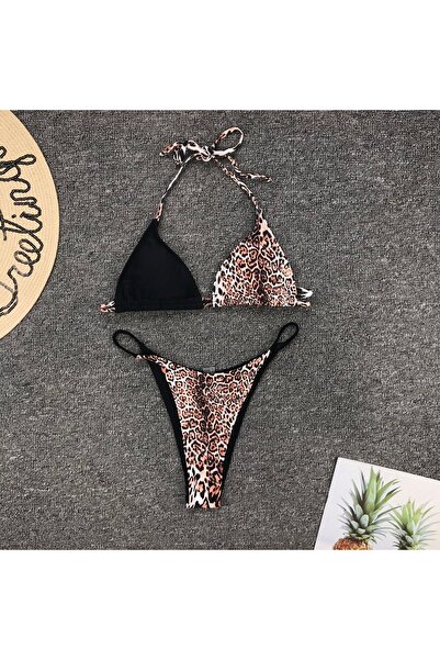 Intisimo Μαγιό, 2 τεμάχια, Δίχρωμο Σχέδιο, Λεοπάρ - L