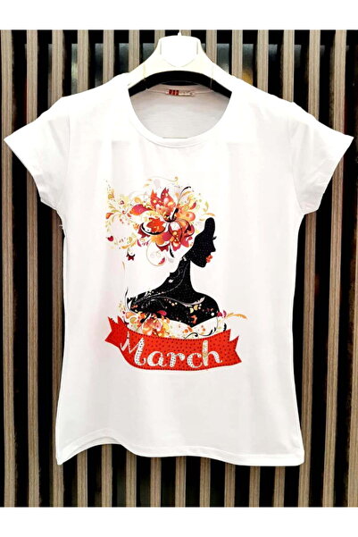 Intisimo Tricou damă, Ziua Femeii, Martie, Alb/Roșu/Negru - M