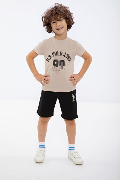 U.S. Polo Assn. U.S. Polo Assn. Boys Brown Bermuda Set