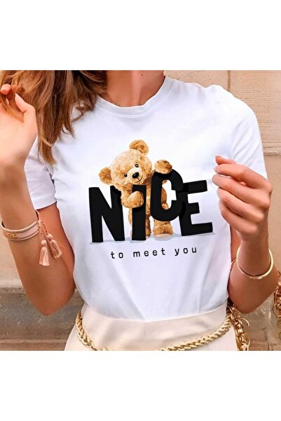 Intisimo Γυναικείο T-Shirt, Βαμβακερό, Χάρηκα που σε γνώρισα, Λευκό - L