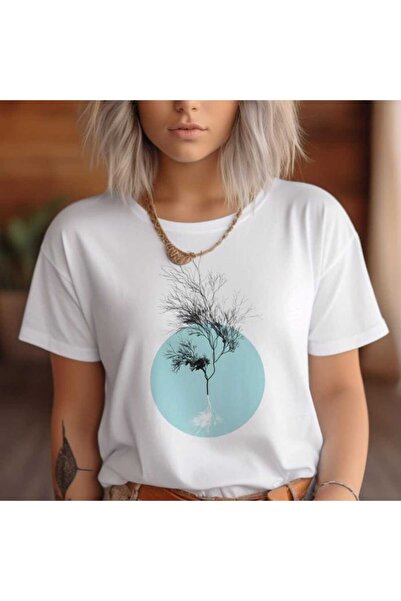 Intisimo Tricou damă, bumbac, cerc copac, alb - L