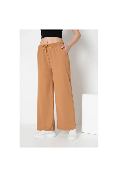 Intisimo Καλοκαιρινό Παντελόνι, Αεριζόμενο, Φαρδύ, Με Τσέπες, Ανοιχτό Καφέ - XL