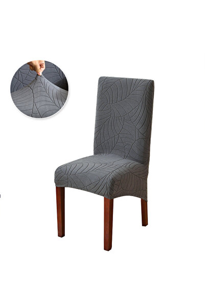 Choice غطاء كرسي جاكار غامق اللون مقاس XL قابل للتمدد، وغطاء مقعد طويل الظهر،...