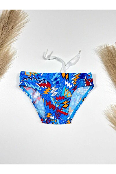 Intisimo Chiloți de baie, pentru băieți, albastru/roșu/portocaliu - mărimea 10 2-3 ani