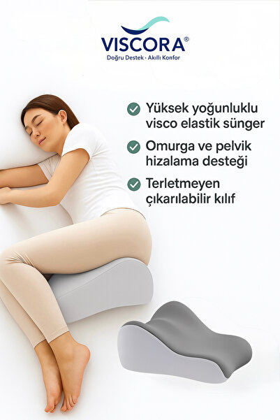 NO BRAND VISCORA Bacak Arası Yastık – Ortopedik Yan Yatış, Kalça ve Diz Deste...