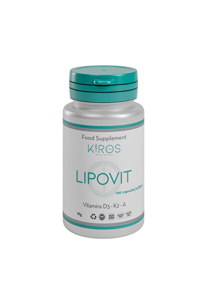 Kiros Diet LIPOVIT, Supliment Premium cu Vitamina D3, K2 si A, 120 capsule