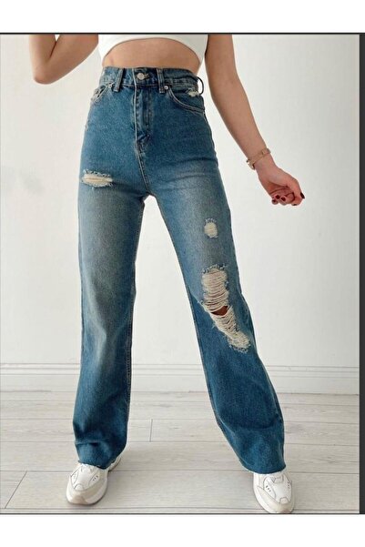 Intisimo Women's Flared Jeans, High Waisted, Blue - Size 36 (US 27)