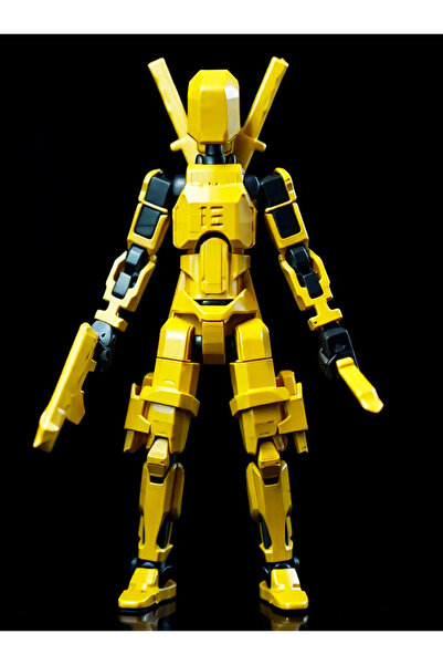 Robot Dummy Yeni Version Robot Dummy Titan 13 Tüm Eklemleri Hareketli Aksiyon Figürü T13 Robot Sarı