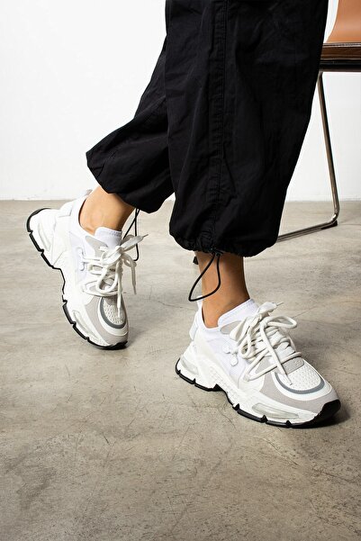 Seniorah Γυναικεία αθλητικά παπούτσια Neptün White Skin-διχτυωτό