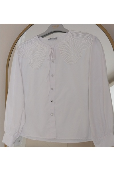 Dagü Design Women's Baby Collar Poplin Shirt