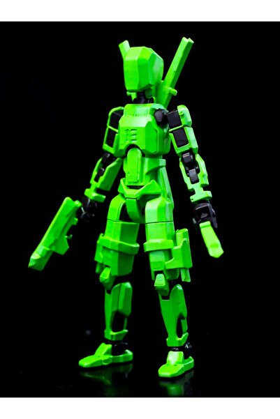 Robot Dummy Yeni Version Robot Dummy Titan 13 Tüm Eklemleri Hareketli Aksiyon Figürü T13 Robot Yeşil