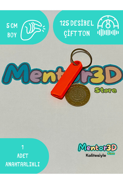 Mentor 3D Store Deprem Düdüğü Acil Durum Ve Hakem Düdüğü 1 Adet Anahtarlık