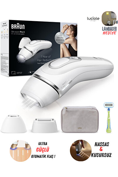 Braun 3 Kademeli Premium Epilasyon Seti, 2 BAŞLIK, Traş Makinesi, Çanta, 300.000 Atım-16 yıl Eşdeğer