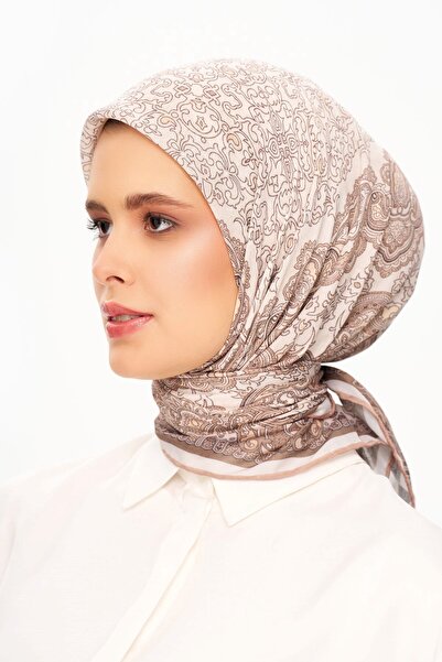 MOISCARF Eternite Baroque Superior Soft Eșarfă pătrată cu model etnic Cafea c...