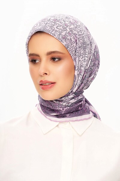 MOISCARF Eternite Baroque Superior Soft Eșarfă pătrată cu model etnic Liliac