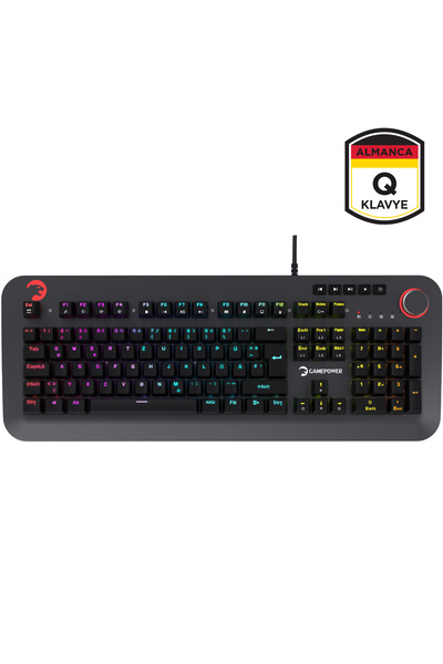 GamePower Starscream 60M RGB Kırmızı Switch 60 Milyon Almanca Q USB Suya Daya...
