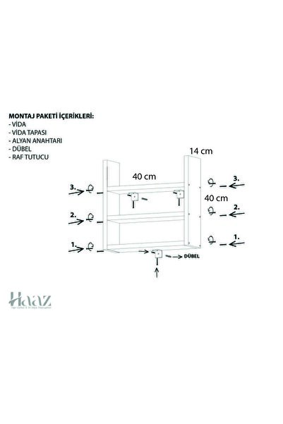 NOBIA MOBILYA BANYO DUVAR RAFI BEYAZ SUNTALAM