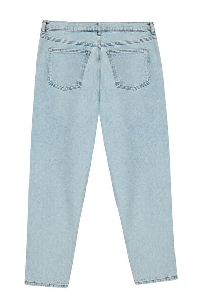 LUOKK Yüksek Bel Normal Mavi Kadın Şort CROCO