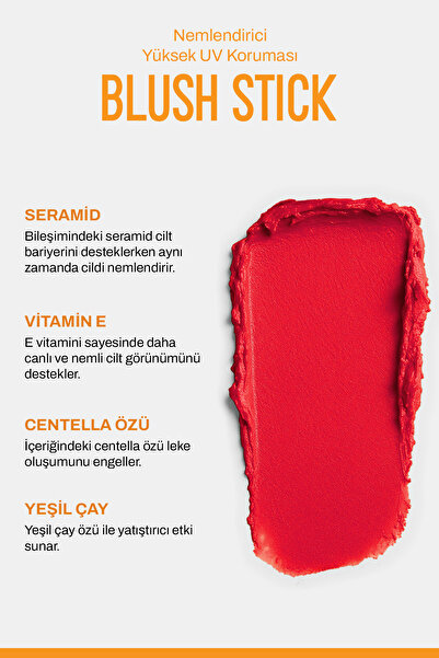 The Further Stick Allık Güneş Kremi SPF50 – Renkli Nemlendirici, Ceramide , Vitamin E & Squalane