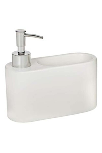OEM Ecru Ceramic Sponge Holder with Dispenser for Sink