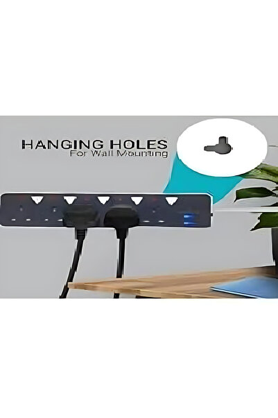 Geneic شريط طاقة بخمسة مقابس مع منفذي USB ومنفذ واحد من النوع C، سلك تمديد بطول 3 أمتار، بحد أقصى 2500 واط