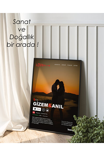 çınararthome Kişiye Özel Loveflix Tablo Çerçeveli Özelleştirilmiş