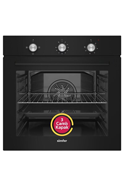 Simfer 4 Fonksiyon Trend Mekanik Siyah Power Turbo 3'lü Ankastre Set ( Fırın + Ocak + Davlumbaz)