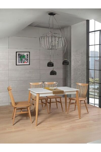 Gazzini Furniture Ludovica Fransız Retro Still Açılır Yemek Masası 80x120