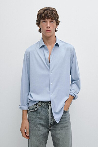 Massimo Dutti Esnek slim fit gömlek