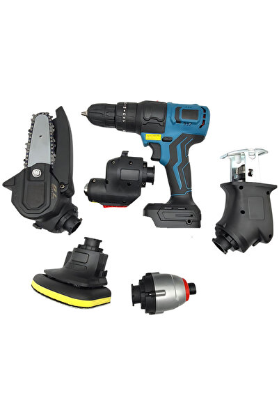 barste 6-in-1 multi-function tool, 48V, with 2 batteries, drill, chainsaw, saw, grinder