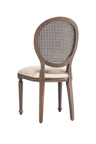 Gazzini Furniture Madalyon Hazeranlı Ahşap Klasik Sandalye