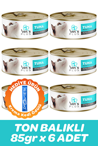 Vet's Plus Ton Balıklı Tahılsız Kedi Konservesi 85gr (6 Adet)